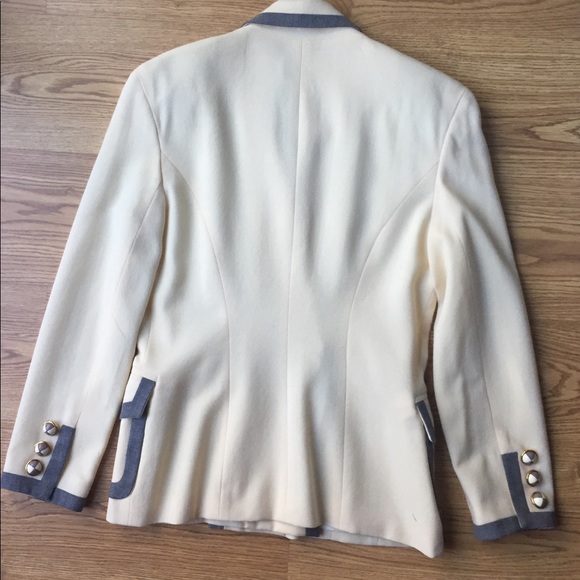 VINTAGE Mark Eisen Wool Double Breasted Blazer 6 - Picture 2 of 8